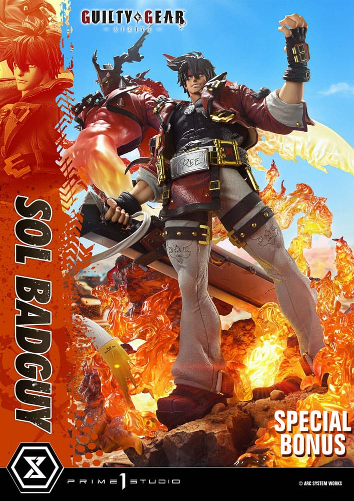 Guilty Gear Strive statuette Ultimate Premium Masterline Series 1/4 Sol Badguy Bonus Version 82 cm