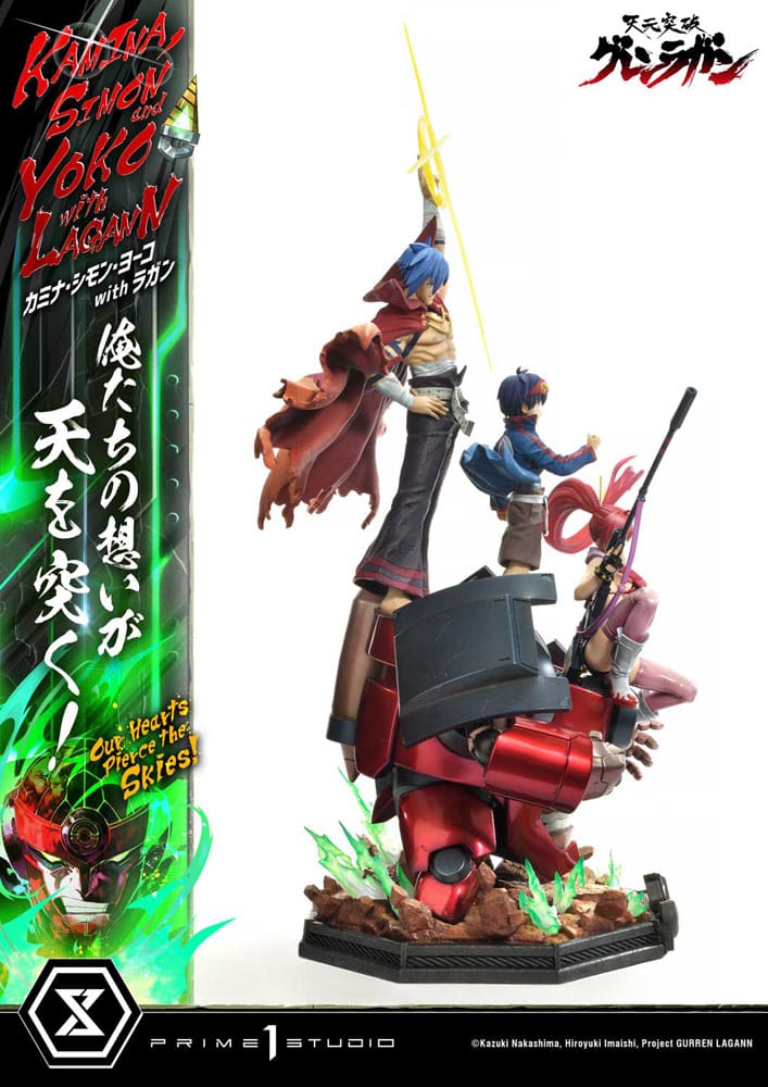 Gurren Lagann statuette Ultimate Premium Masterline Series 1/4 Kamina, Simon & Yoko with Lagann 97 cm