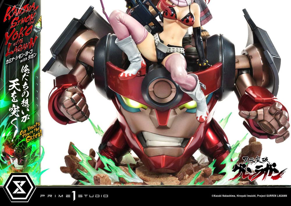 Gurren Lagann statuette Ultimate Premium Masterline Series 1/4 Kamina, Simon & Yoko with Lagann 97 cm