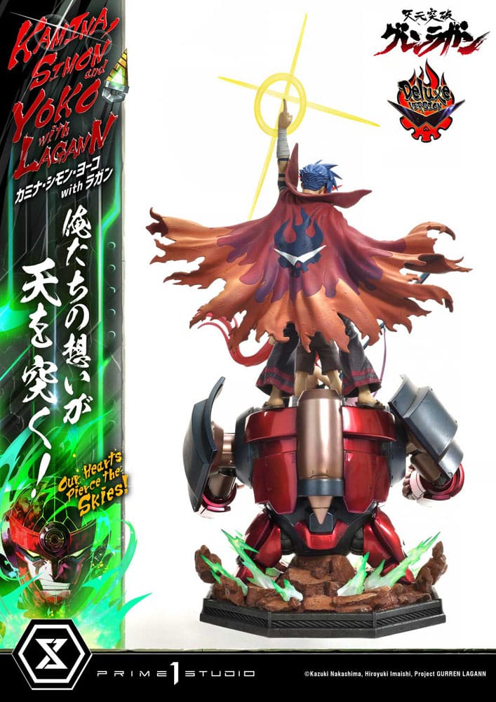 Gurren Lagann statuette Ultimate Premium Masterline Series 1/4 Kamina, Simon & Yoko with Lagann Deluxe Version 97 cm