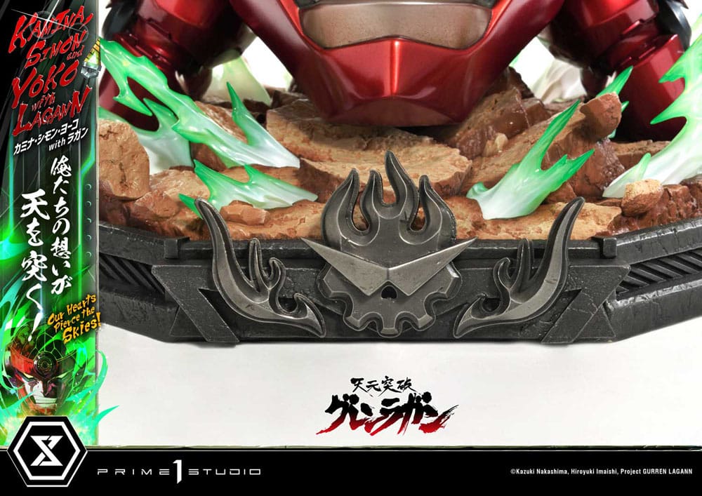 Gurren Lagann statuette Ultimate Premium Masterline Series 1/4 Kamina, Simon & Yoko with Lagann Deluxe Bonus Version 97 cm