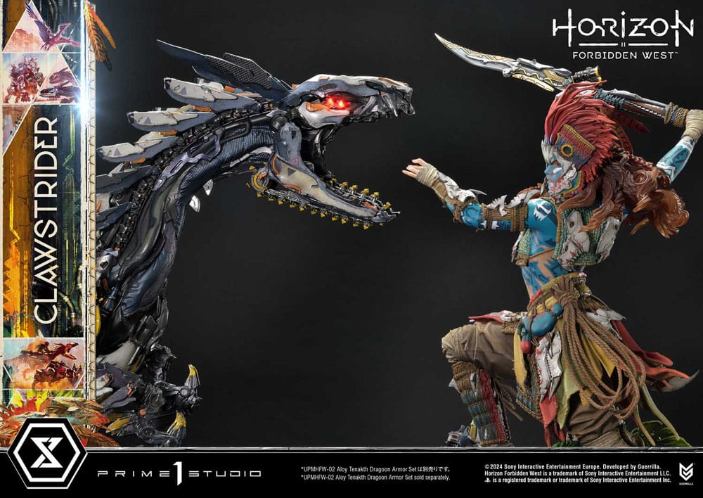 Horizon Forbidden West statuette Ultimate Premium Masterline Series 1/4 Clawstrider 68 cm