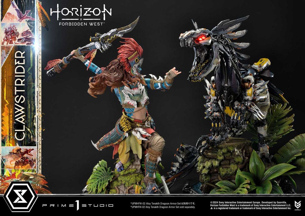 Horizon Forbidden West statuette Ultimate Premium Masterline Series 1/4 Clawstrider 68 cm