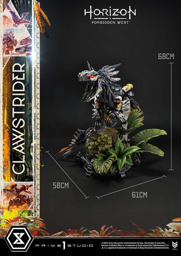 Horizon Forbidden West statuette Ultimate Premium Masterline Series 1/4 Clawstrider Bonus Version 68 cm
