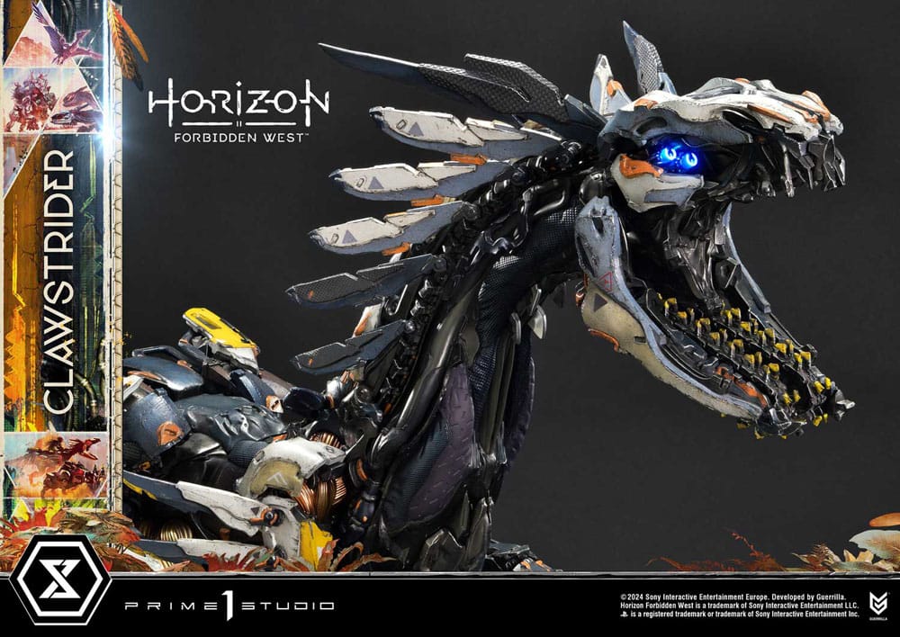 Horizon Forbidden West statuette Ultimate Premium Masterline Series 1/4 Clawstrider Bonus Version 68 cm