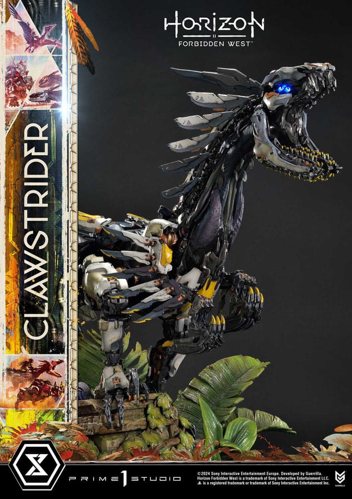 Horizon Forbidden West statuette Ultimate Premium Masterline Series 1/4 Clawstrider Bonus Version 68 cm