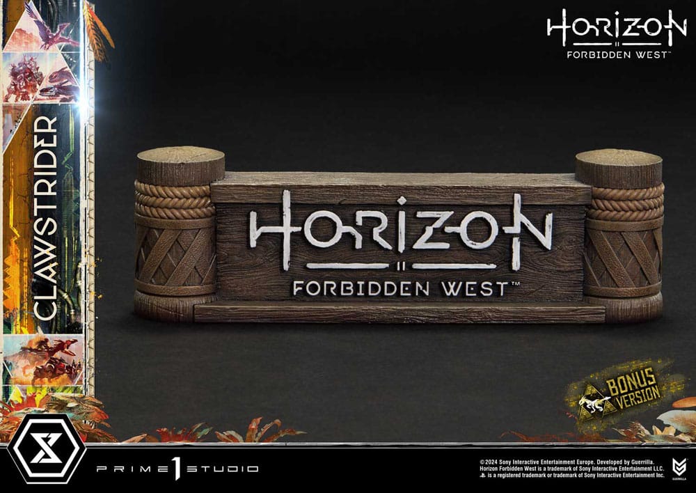 Horizon Forbidden West statuette Ultimate Premium Masterline Series 1/4 Clawstrider Bonus Version 68 cm