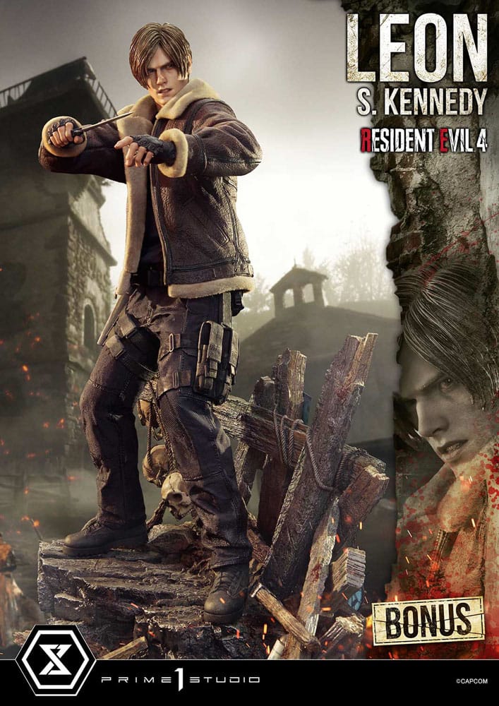 Resident Evil 4 statuette Ultimate Premium Masterline Series 1/4 Leon S. Kennedy Bonus Ver. 64 cm