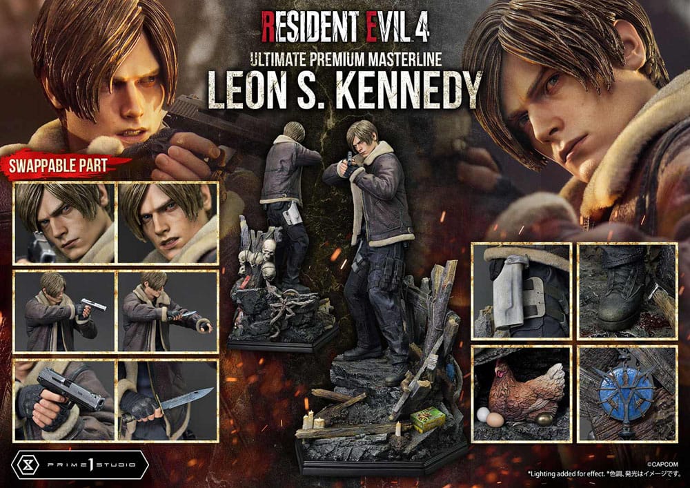 Resident Evil 4 statuette Ultimate Premium Masterline Series 1/4 Leon S. Kennedy Bonus Ver. 64 cm