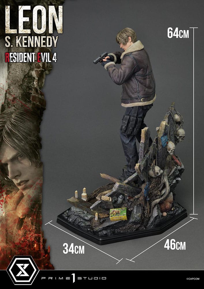 Resident Evil 4 statuette Ultimate Premium Masterline Series 1/4 Leon S. Kennedy Bonus Ver. 64 cm