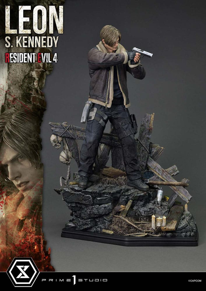 Resident Evil 4 statuette Ultimate Premium Masterline Series 1/4 Leon S. Kennedy Bonus Ver. 64 cm