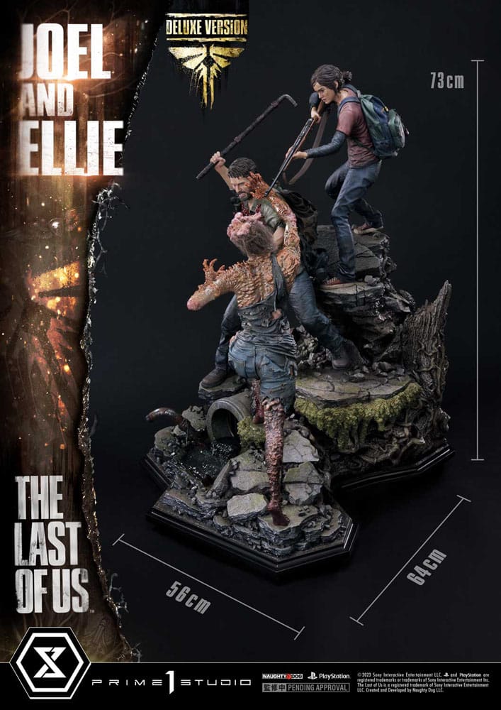 The Last of Us Part I statuette Ultimate Premium Masterline Series Joel & Ellie Deluxe Bonus Version (The Last of Us Part I) 73 cm