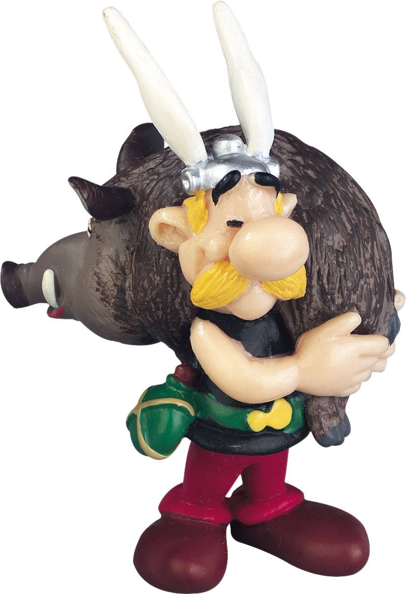 Astérix figurine Asterix portant un sanglier 6 cm
