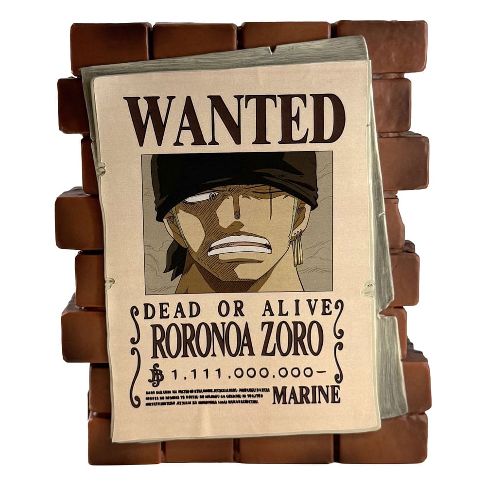 One Piece tirelire PVC Zoro Wanted