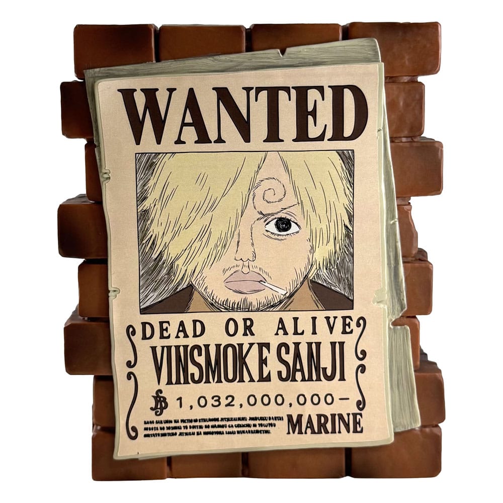 One Piece tirelire PVC Sanji Wanted