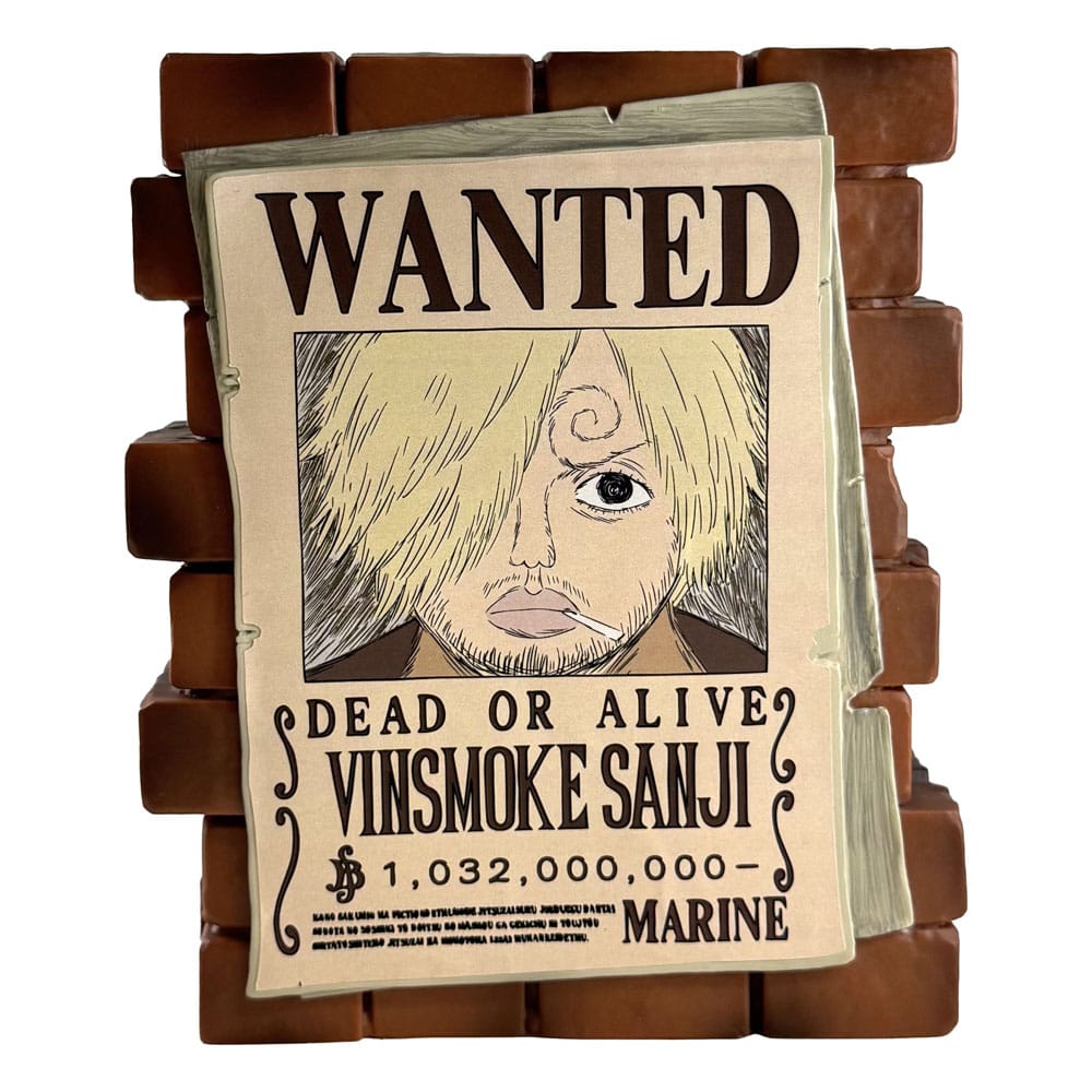 One Piece tirelire PVC Sanji Wanted