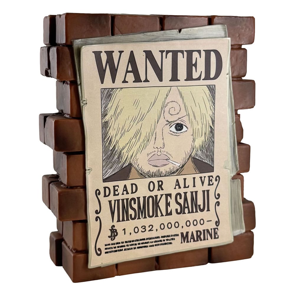 One Piece tirelire PVC Sanji Wanted