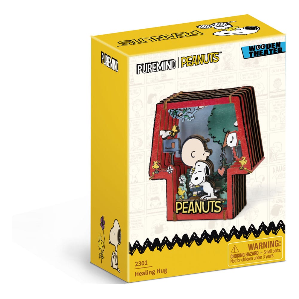 Peanuts Puremind maquette Wooden Theater Healing Hug