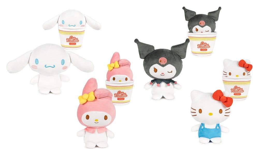 Hello Kitty & Friends assortiment peluches - Cup Noodles 16 cm (24)