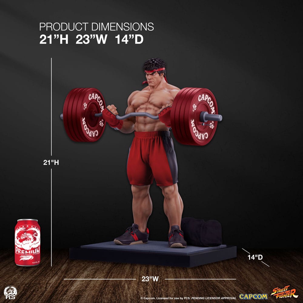 Street Fighter statuette Premier Series 1/4 Ryu: Powerlifting 53 cm