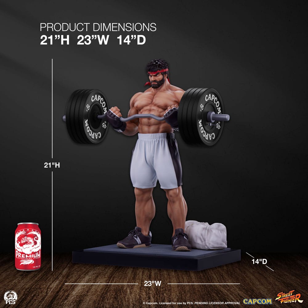 Street Fighter statuette Premier Series 1/4 Ryu Battle Edition: Powerlifting 53 cm