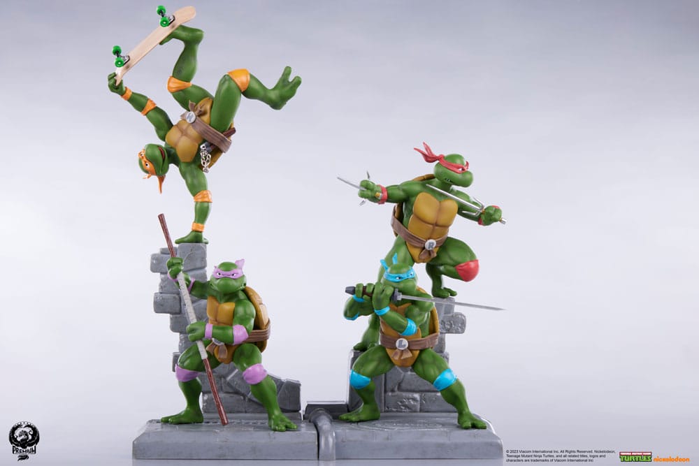 Tortues Ninja pack 4 statuette PVC Sabretooth 20 cm
