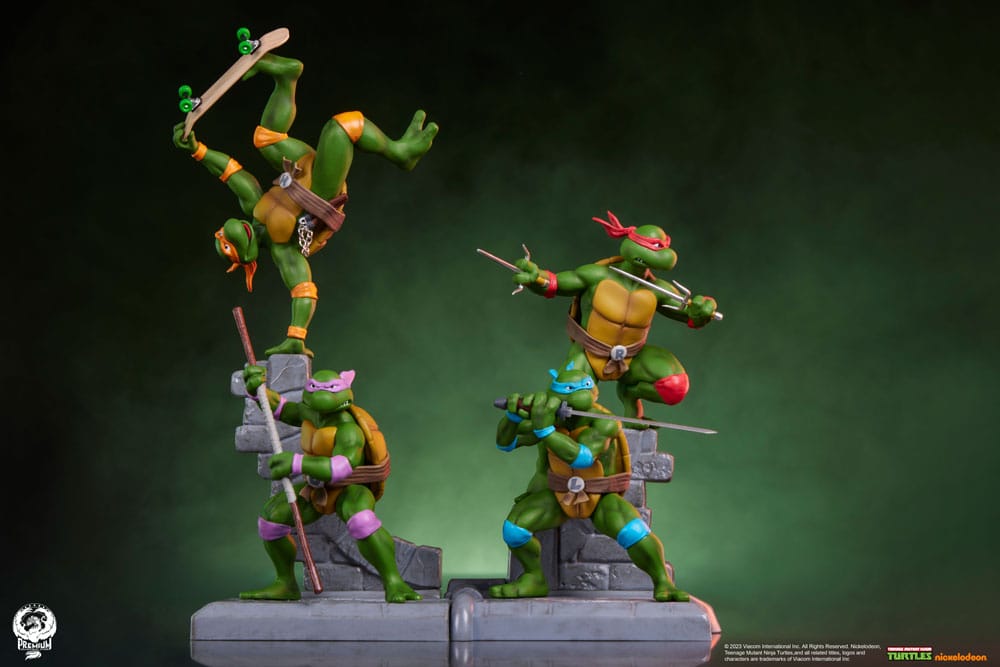 Tortues Ninja pack 4 statuette PVC Sabretooth 20 cm