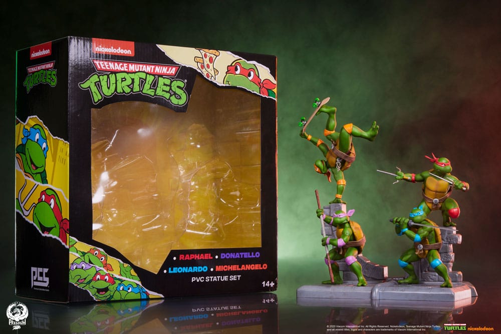 Tortues Ninja pack 4 statuette PVC Sabretooth 20 cm