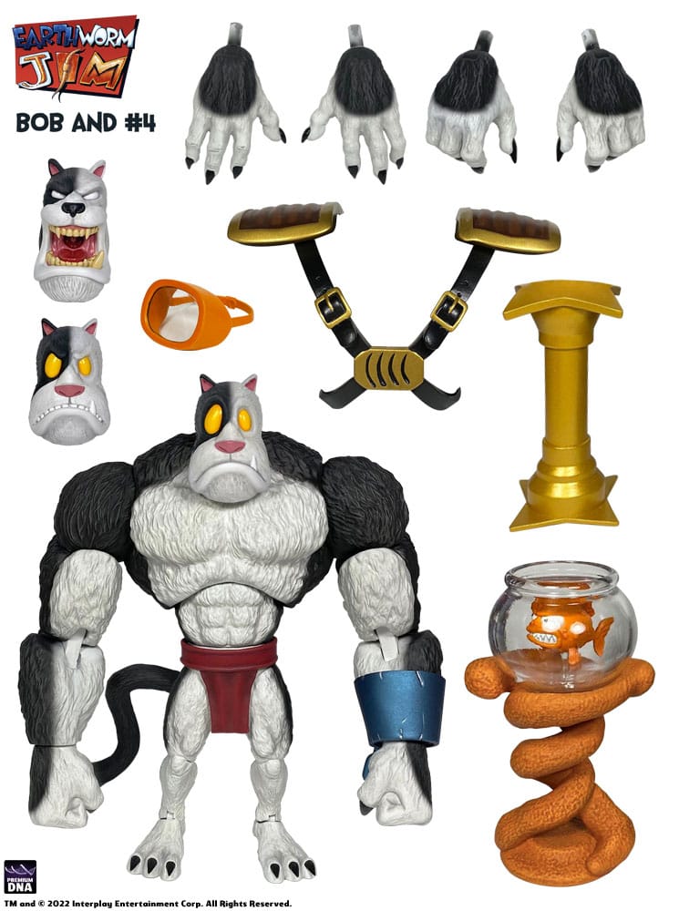 Earthworm Jim figurine Wave 1: Bob the Killer Goldfish & #4 15 cm