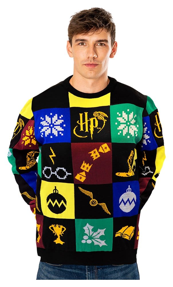 Harry Potter pull de Noël Deluxe Patchwork Knitted (M)