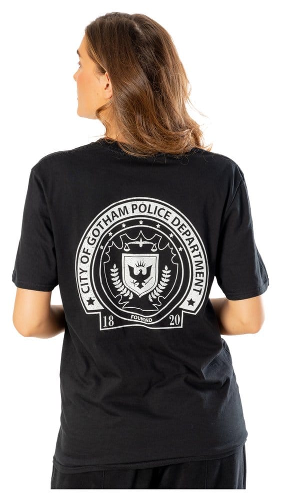 Batman T-Shirt Arkham City GCPD Front Back (L)