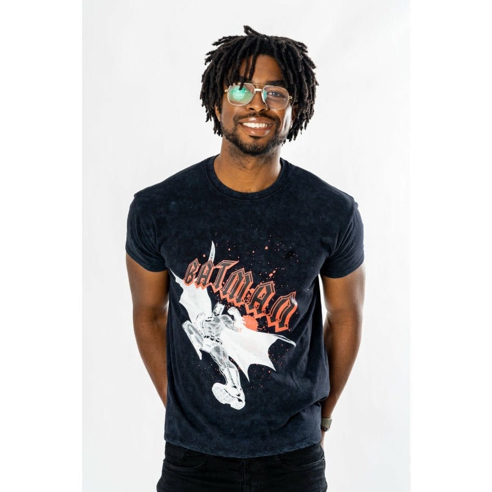 Batman T-Shirt Rock Acid Wash (L)