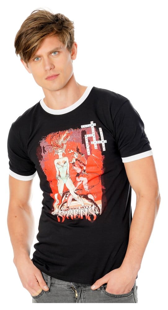 Gotham City Sirens T-Shirt Crossword Black Ringer (XXL)