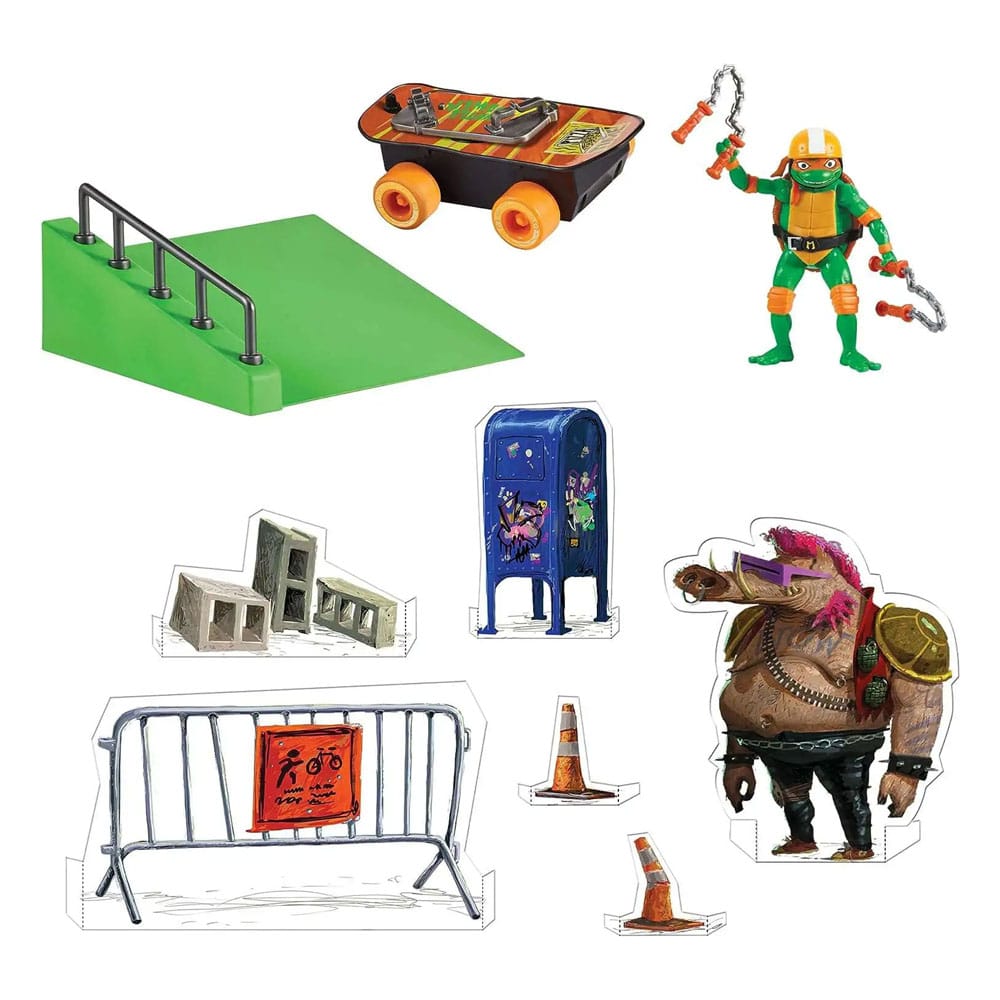 Teenage Mutant Ninja Turtles: Mutant Mayhem Build N' Shred Skatepark Assortiment (8)