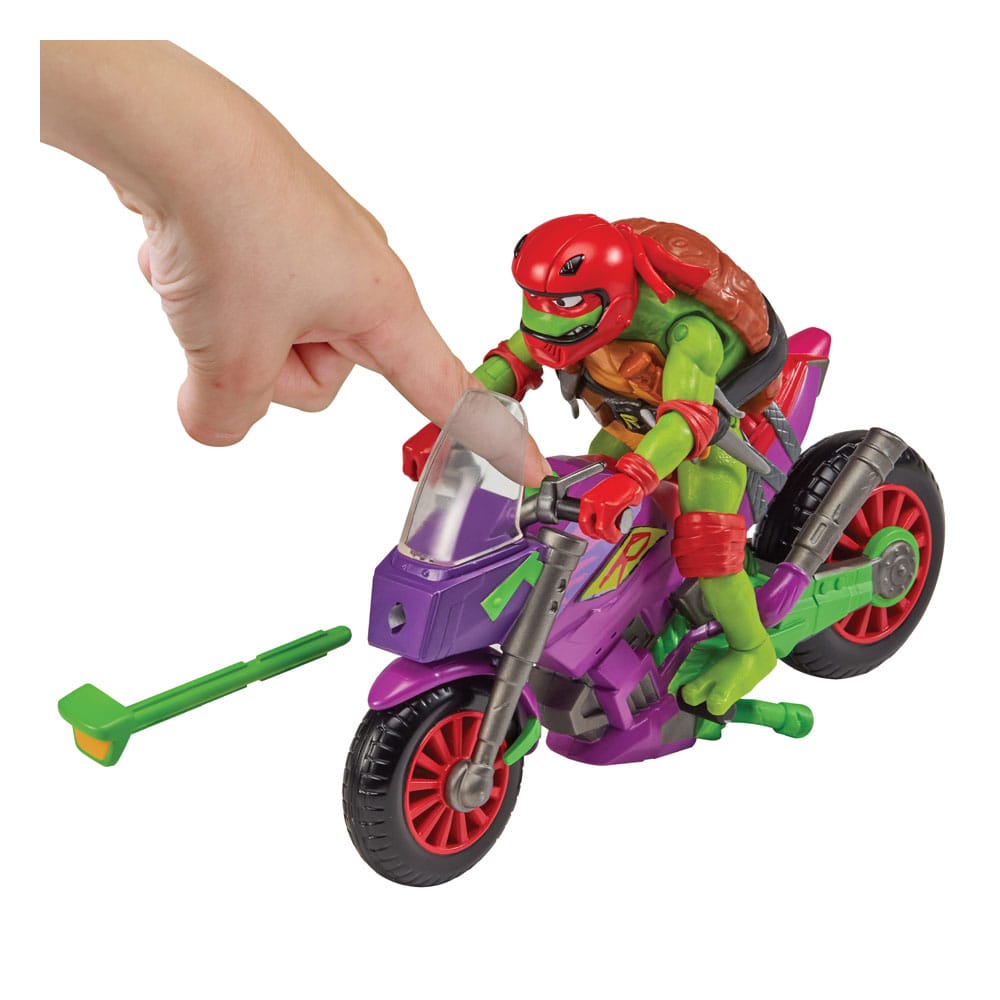 Tales of the Teenage Mutant Ninja Turtles : Légendes des Tortues Ninja Figurine avec véhicule Raphael & Purple Dragon 12 cm