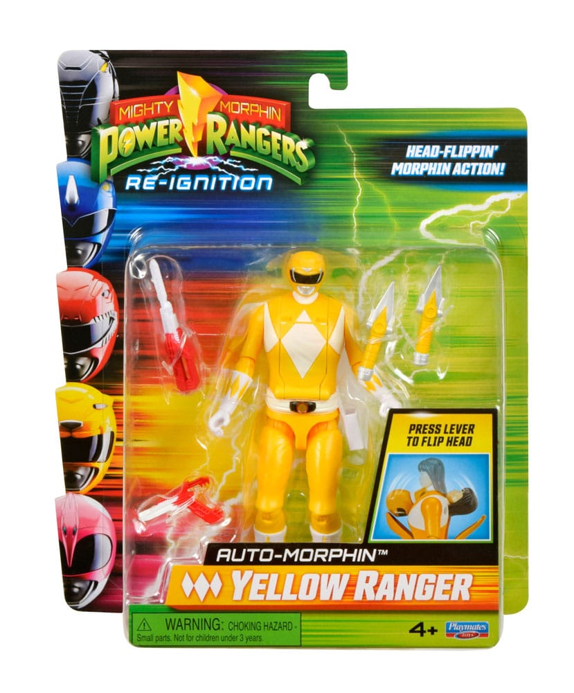 Power Rangers Figurine Auto-Morphin Yellow Ranger 12 cm