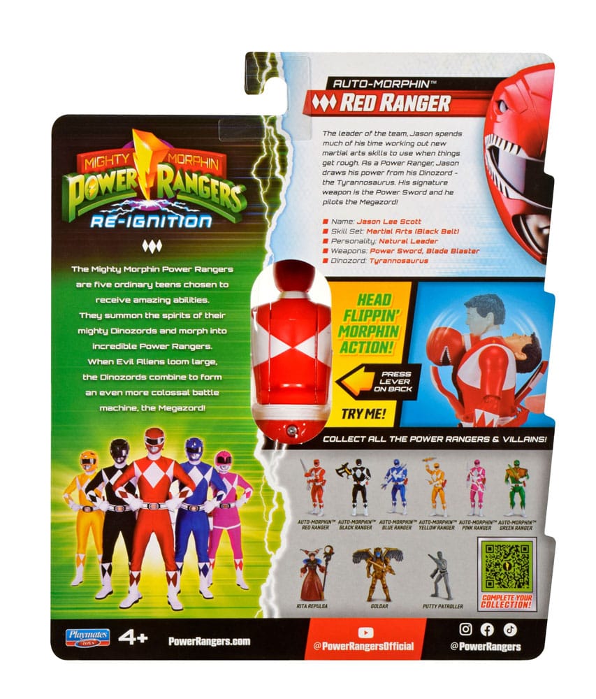 Power Rangers Figurine Auto-Morphin Red Ranger 12 cm