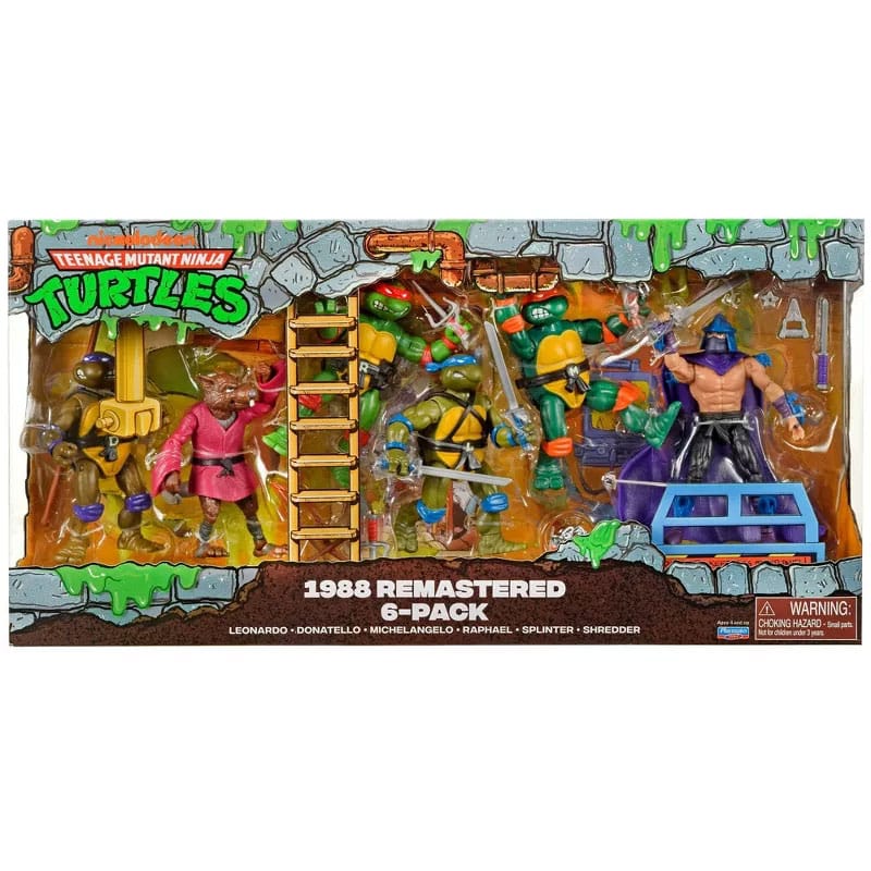 Les Tortues Ninja pack 6 figurines 1988 Remastered heo EU Exclusive