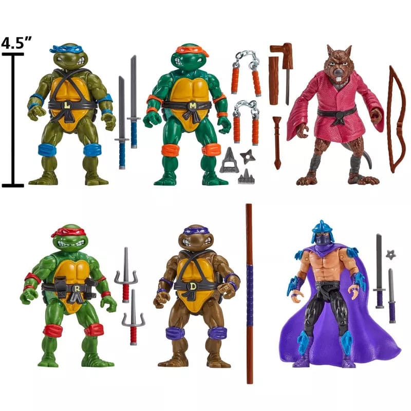 Les Tortues Ninja pack 6 figurines 1988 Remastered heo EU Exclusive