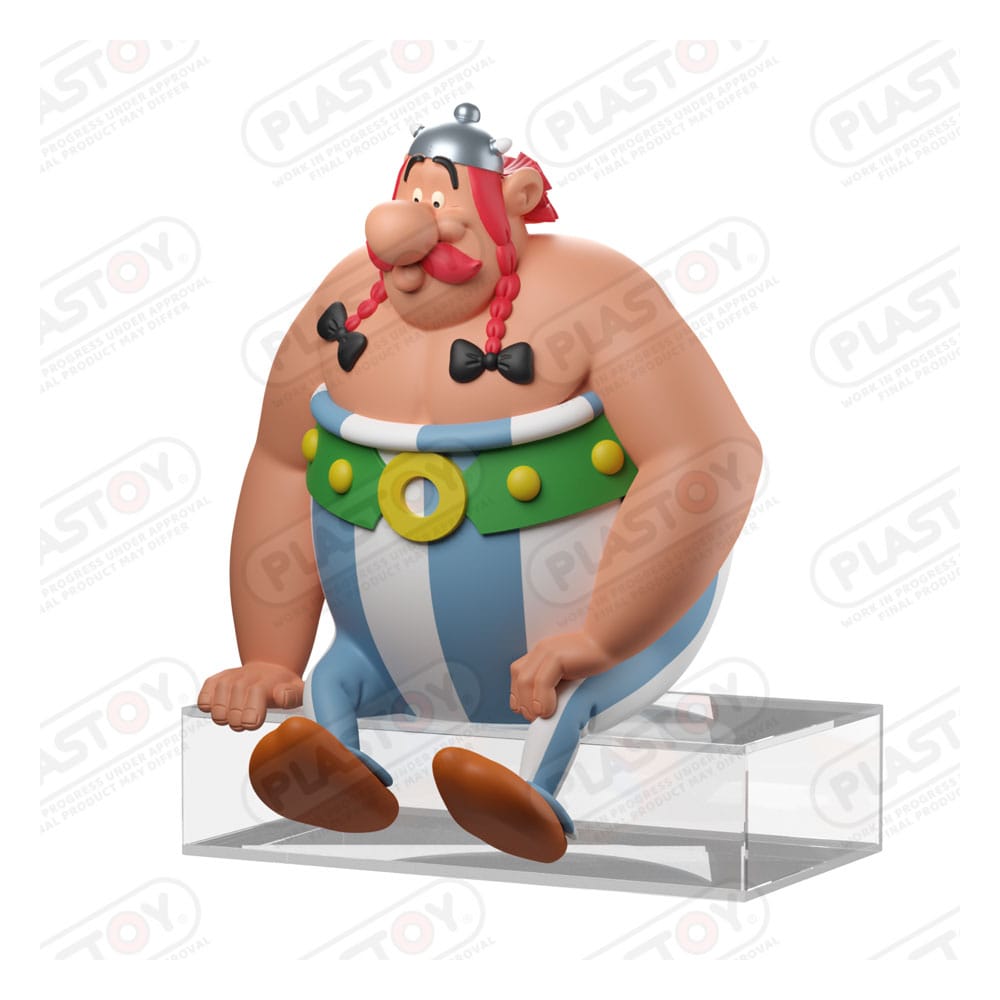 Astérix figurine Obélix assis 13,5 cm