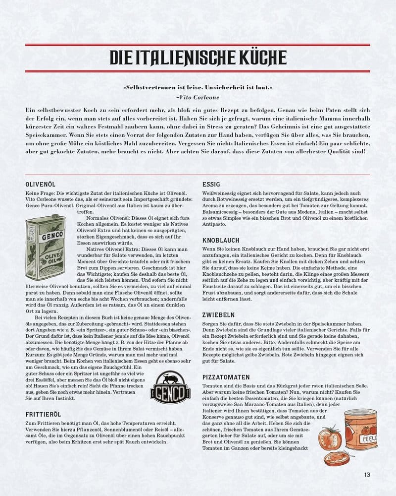 The Godfather: The Corleone Family Cookbook *ALLEMAND*