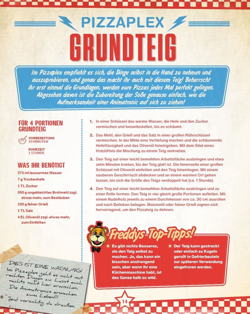 Five Nights at Freddy's: The Official Cookbook - Over 40 Exciting Recipes! *ALLEMAND*