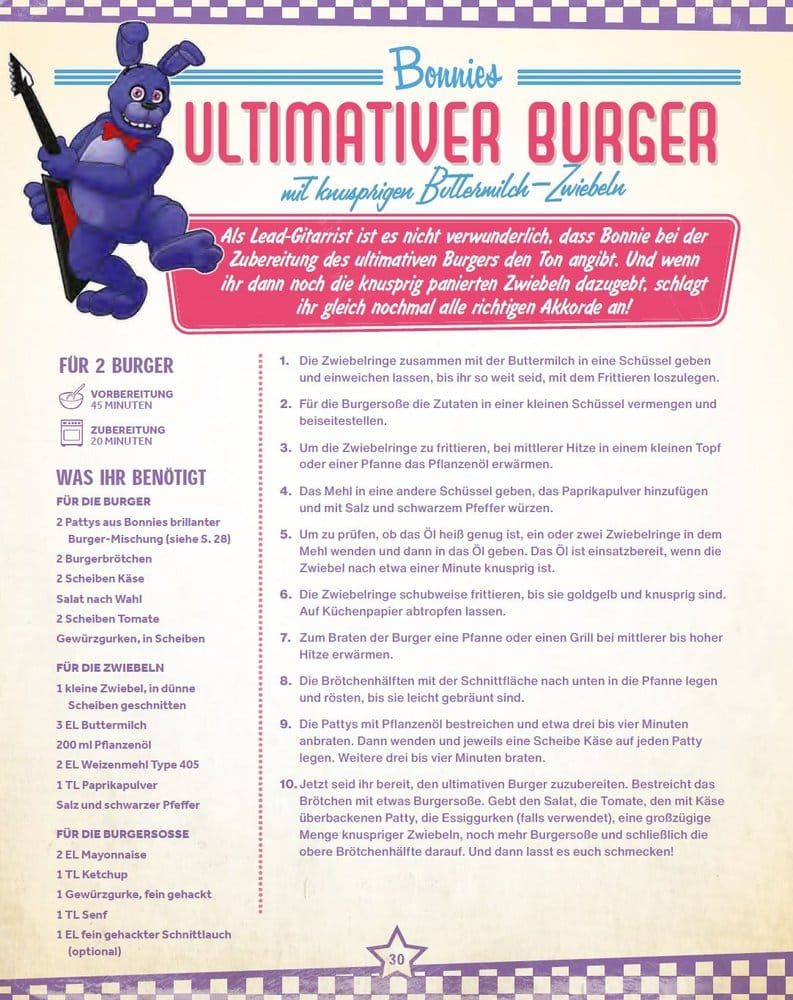 Five Nights at Freddy's: The Official Cookbook - Over 40 Exciting Recipes! *ALLEMAND*