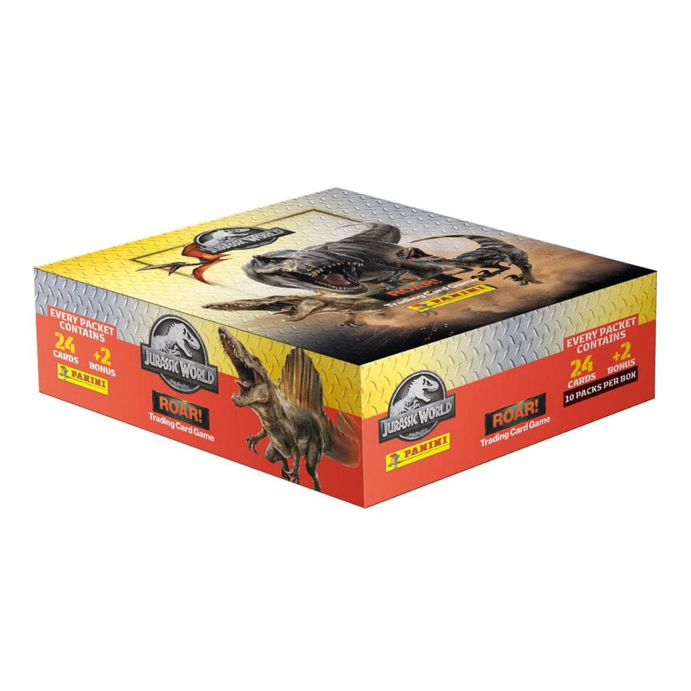 Jurassic World Roar cartes à collectionner présentoir Fat Packs (10)