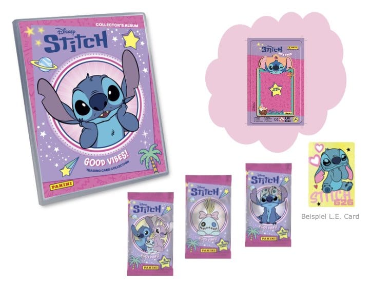 Stitch cartes à collectionner Good Vibes Starter Pack avec porte-cartes *Version Allemande*