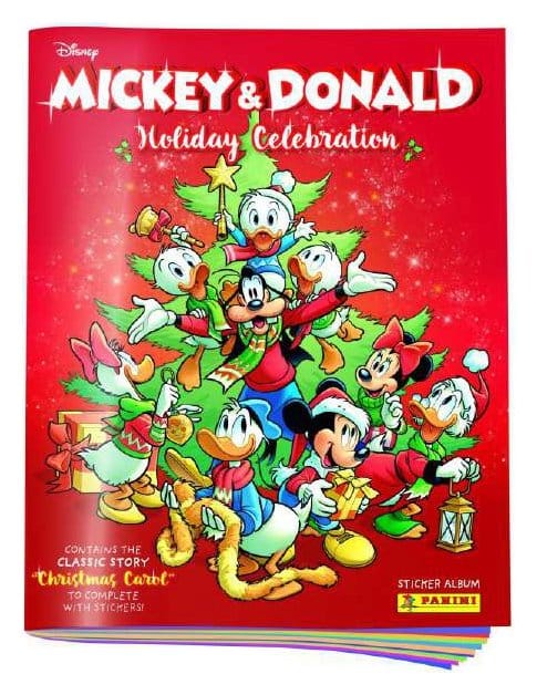 Mickey & Donald Holiday Celebration Sticker & Trading Card Collection album *ALLEMAND*