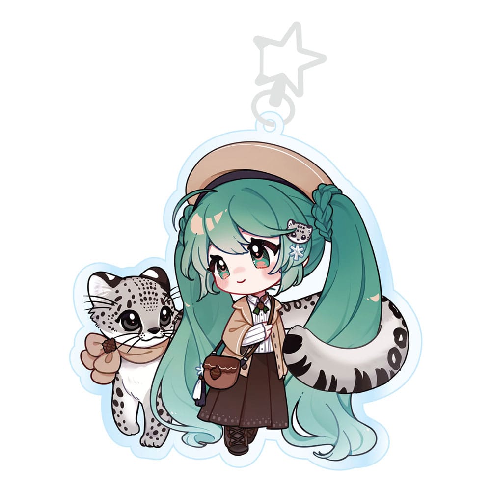 Hatsune Miku porte-clés acrylique Kawaii Winter Time