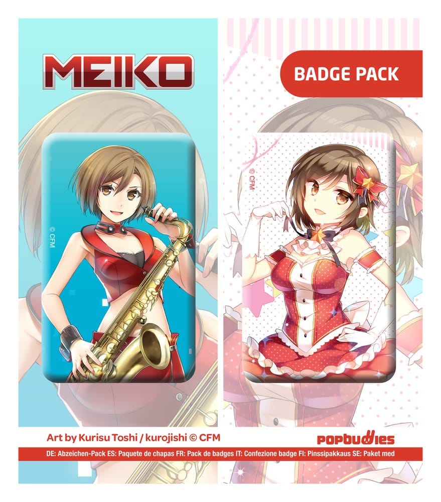 Vocaloid pack 2 badges Meiko (Art by Kurisu Toshi / kurojishi)