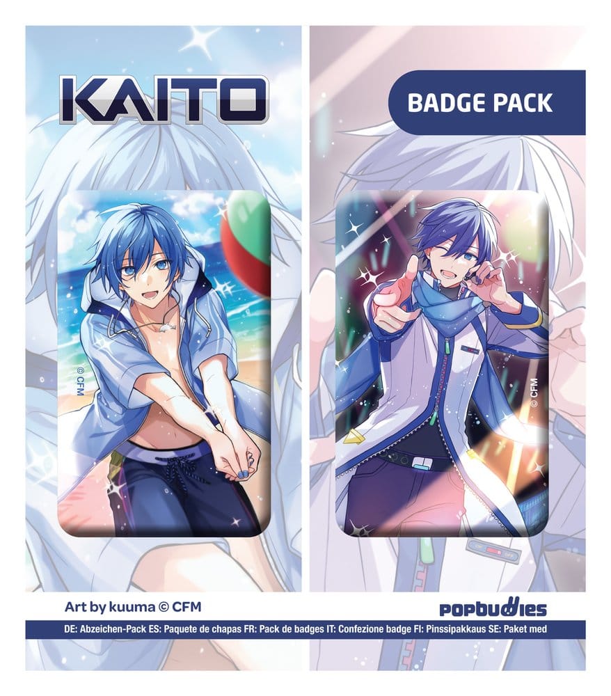 Vocaloid pack 2 badges Kaito (Art by kuuma)