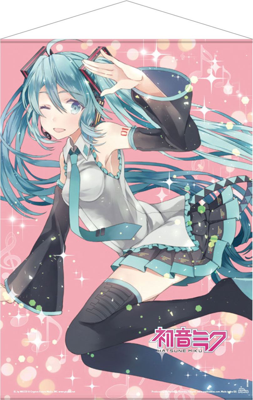 Hatsune Miku wallscroll Pink Glitter Miku 50 x 70 cm